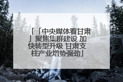 「中央媒体看甘肃」聚焦集群建设 加快转型升级 甘肃支柱产业增势强劲