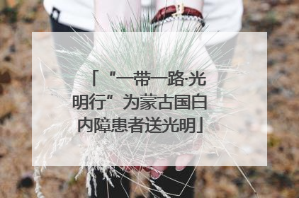 “一带一路·光明行”为蒙古国白内障患者送光明