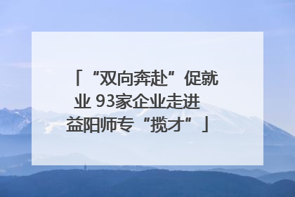 “双向奔赴”促就业 93家企业走进益阳师专“揽才”