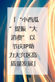 “小西瓜”提振“大消费” 以节庆IP助力大兴区高质量发展