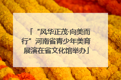 “风华正茂·向美而行”河南省青少年美育展演在省文化馆举办
