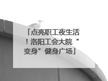 点亮职工夜生活！洛阳工会大院“变身”健身广场