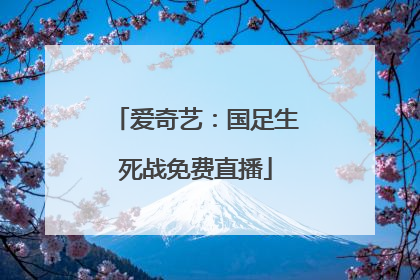爱奇艺：国足生死战免费直播