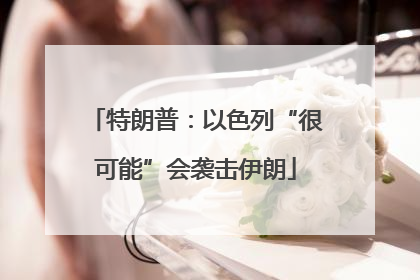 特朗普：以色列“很可能”会袭击伊朗