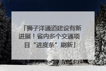 狮子洋通道建设有新进展！省内多个交通项目“进度条”刷新