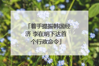 着手提振韩国经济 李在明下达首个行政命令