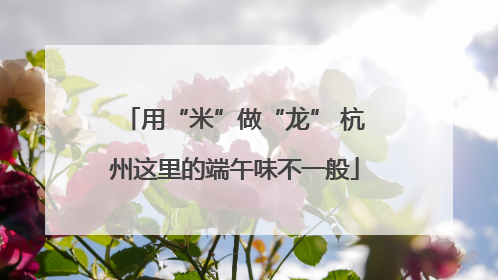 用“米”做“龙” 杭州这里的端午味不一般