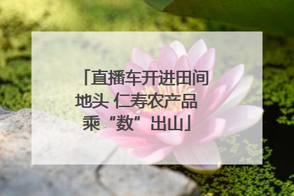 直播车开进田间地头 仁寿农产品乘“数”出山