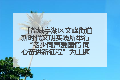 盐城亭湖区文峰街道新时代文明实践所举行“老少同声爱国情 同心奋进新征程”为主题的红色文化活动