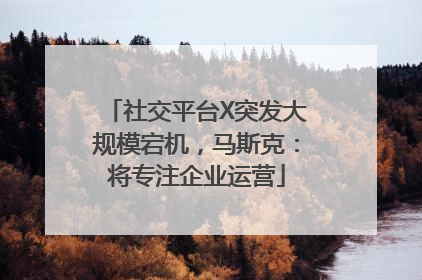 社交平台X突发大规模宕机，马斯克：将专注企业运营