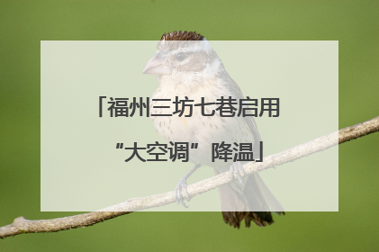福州三坊七巷启用“大空调”降温