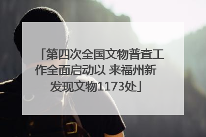 第四次全国文物普查工作全面启动以 来福州新发现文物1173处