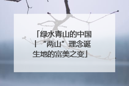 绿水青山的中国丨“两山”理念诞生地的富美之变