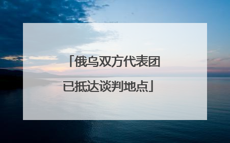 俄乌双方代表团已抵达谈判地点