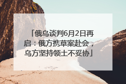俄乌谈判6月2日再启：俄方携草案赴会，乌方坚持领土不妥协