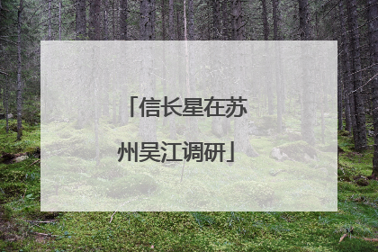 信长星在苏州吴江调研