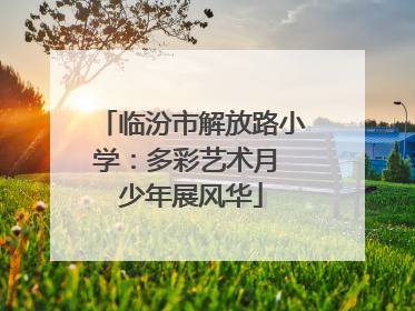 临汾市解放路小学：多彩艺术月 少年展风华