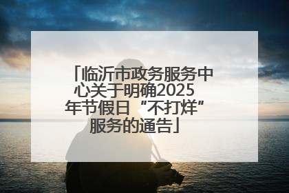 临沂市政务服务中心关于明确2025年节假日“不打烊”服务的通告