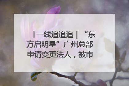 一线追追追｜“东方启明星”广州总部申请变更法人，被市场监管部门限制