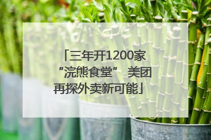 三年开1200家“浣熊食堂” 美团再探外卖新可能