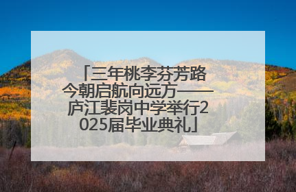 三年桃李芬芳路 今朝启航向远方——庐江裴岗中学举行2025届毕业典礼