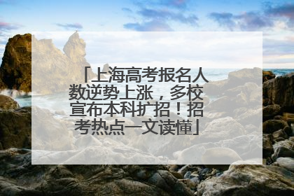 上海高考报名人数逆势上涨，多校宣布本科扩招！招考热点一文读懂