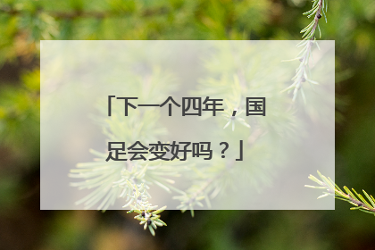 下一个四年，国足会变好吗？