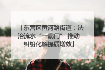 东营区黄河路街道：法治流水“一扇门” 推动纠纷化解提质增效