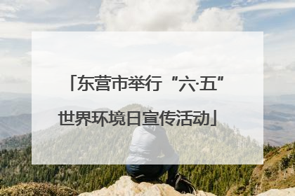东营市举行“六·五”世界环境日宣传活动