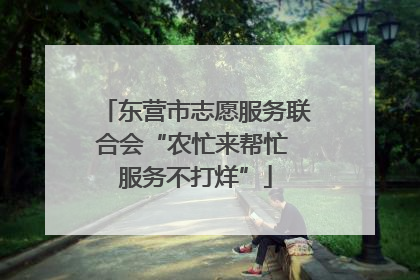 东营市志愿服务联合会“农忙来帮忙 服务不打烊”