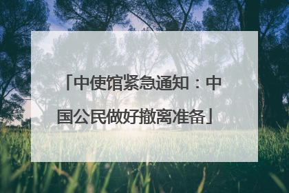 中使馆紧急通知：中国公民做好撤离准备