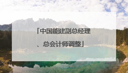 中国能建副总经理、总会计师调整