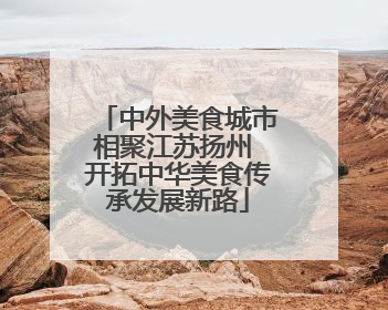 中外美食城市相聚江苏扬州 开拓中华美食传承发展新路