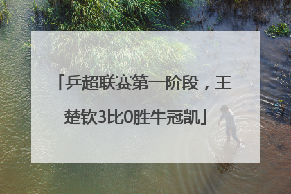 乒超联赛第一阶段，王楚钦3比0胜牛冠凯