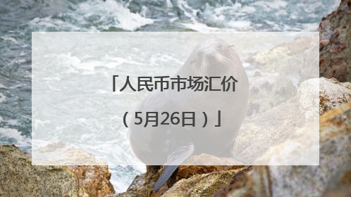 人民币市场汇价（5月26日）