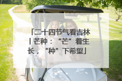 二十四节气看吉林丨芒种：“芒”着生长，“种”下希望