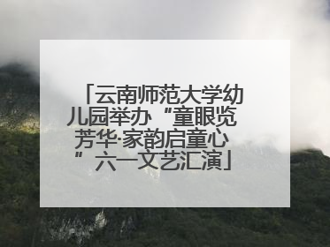 云南师范大学幼儿园举办“童眼览芳华·家韵启童心”六一文艺汇演