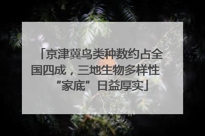 京津冀鸟类种数约占全国四成，三地生物多样性“家底”日益厚实