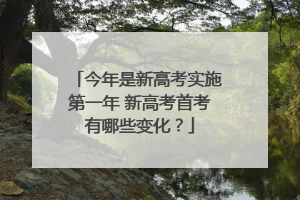 今年是新高考实施第一年 新高考首考有哪些变化？