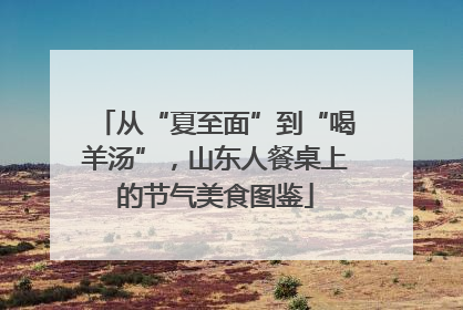 从“夏至面”到“喝羊汤”，山东人餐桌上的节气美食图鉴