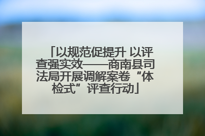 以规范促提升 以评查强实效——商南县司法局开展调解案卷“体检式”评查行动