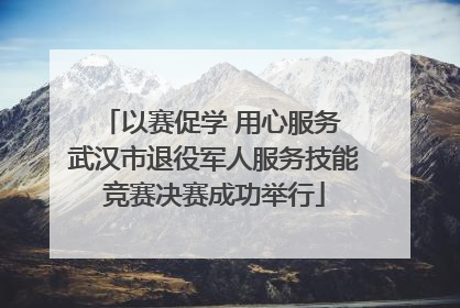 以赛促学 用心服务 武汉市退役军人服务技能竞赛决赛成功举行