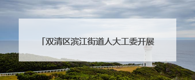 双清区滨江街道人大工委开展“法治护绿护安人大行”活动