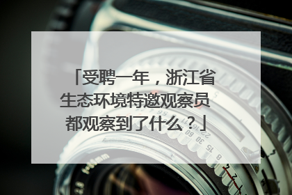 受聘一年，浙江省生态环境特邀观察员都观察到了什么？