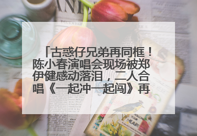 古惑仔兄弟再同框！陈小春演唱会现场被郑伊健感动落泪，二人合唱《一起冲一起闯》再现青春回忆