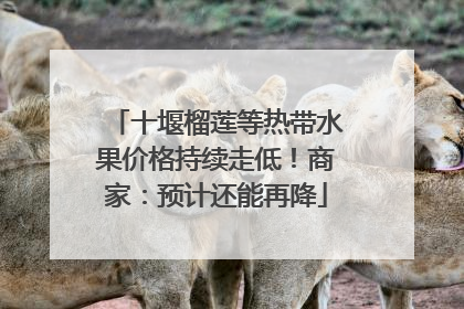 十堰榴莲等热带水果价格持续走低！商家：预计还能再降