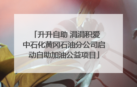 升升自助 涓涓积爱 中石化黄冈石油分公司启动自助加油公益项目