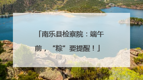 南乐县检察院：端午前，“粽”要提醒！