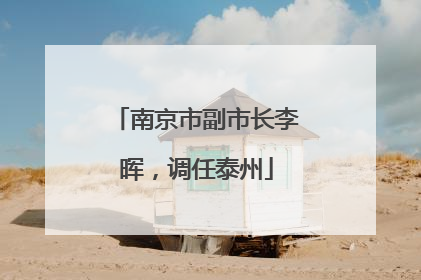 南京市副市长李晖，调任泰州