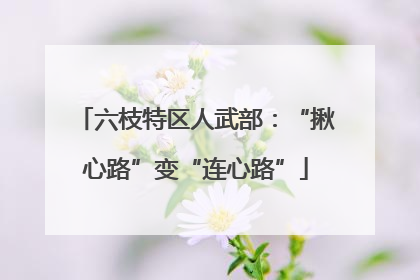 六枝特区人武部：“揪心路”变“连心路”